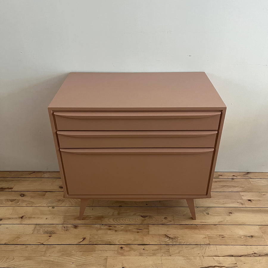 Mid Century Kommode in Terracotta